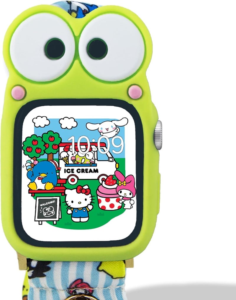 Sonix x Sanrio Apple Watch Cover | Bumper Case for Apple Watch | Protective Silicone Cover | Fits 38mm/40mm/41mm | Keroppi - Green - Image 1